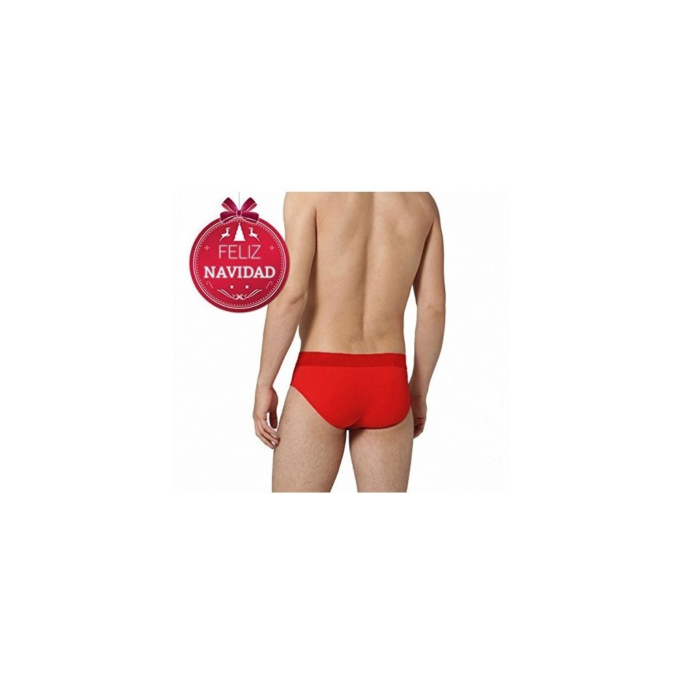 Slip Boxer Shorty Homme En Coton Rouge Vixen Noel