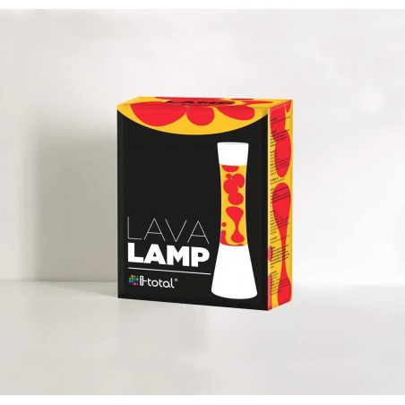 XL1757 Lampe à lave 40cm base blanche avec design moderne magma