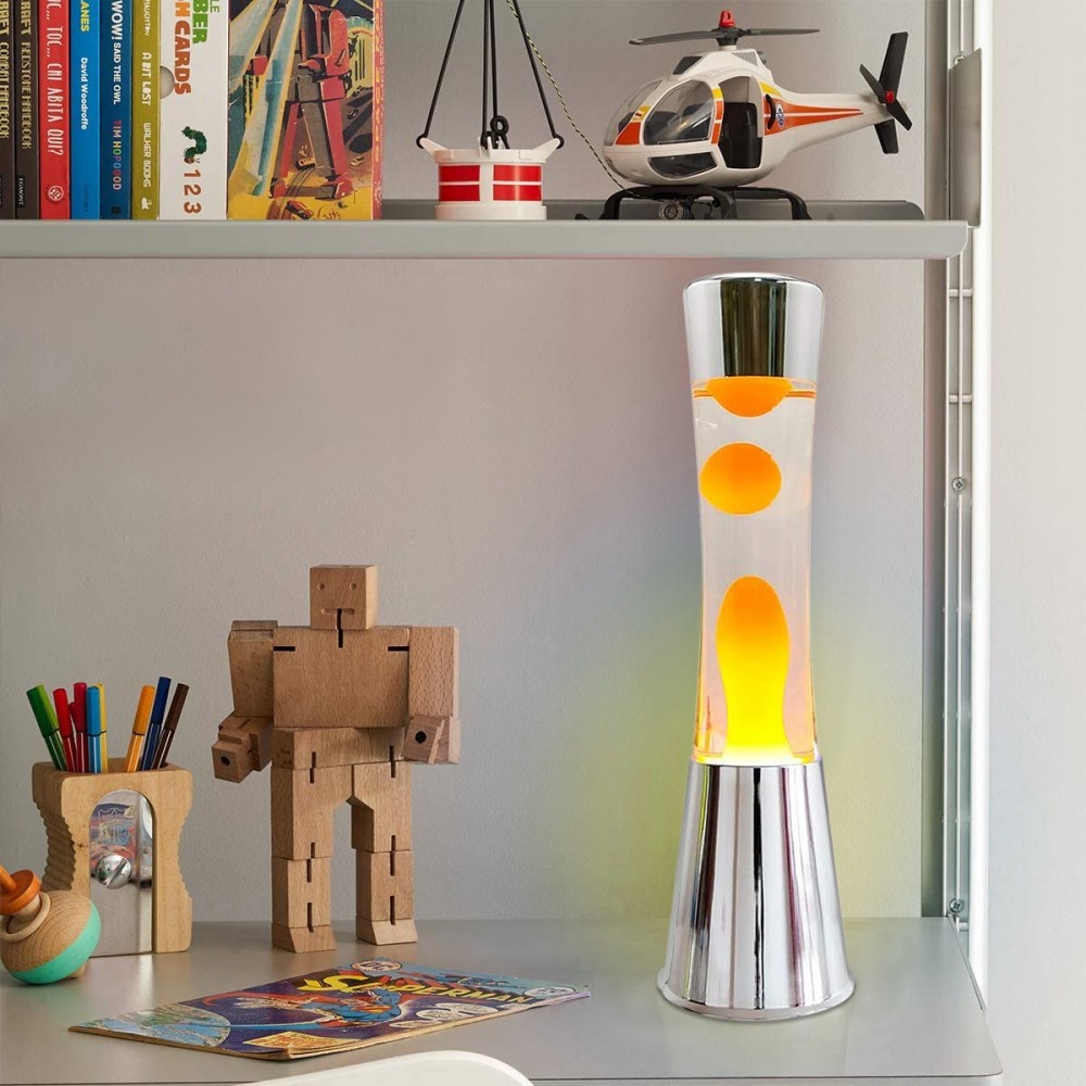 Lava Lamp 40 cm XL1771 Base Silver and Magma...