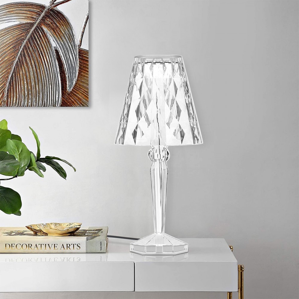 565621 Lampe de table en verre avec lampes LED...