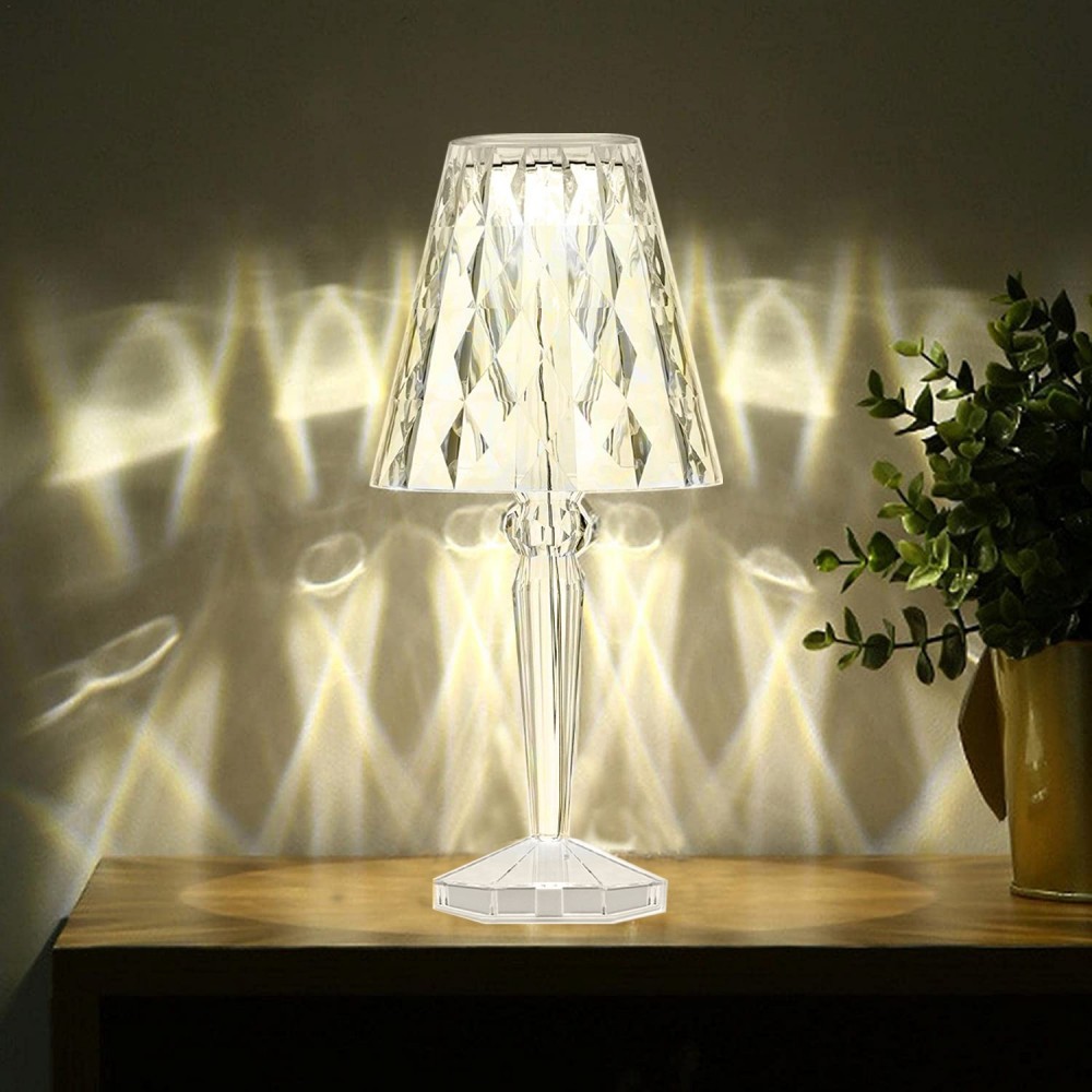 565621 Lampe de table en verre avec lampes LED...