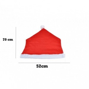Kit 2 housses de chaise - chapeau de Noël Père Noël - 70 x 52 cm - 