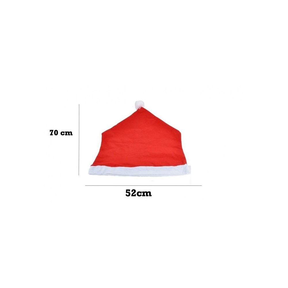 Kit 2 housses de chaise - chapeau de Noël Père Noël - 70 x 52 cm - 