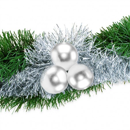 47850 Couronne de Noël branches d'arbre enneigées 290 cm Décorations de Noël