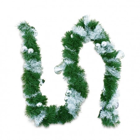 47850 Couronne de Noël branches d'arbre enneigées 290 cm Décorations de Noël