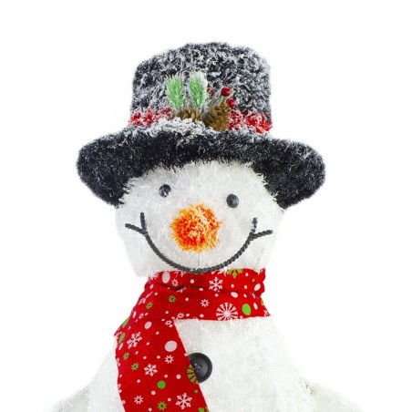 293026 Bonhomme de neige décoratif 65cm lumières led écharpe et chapeau