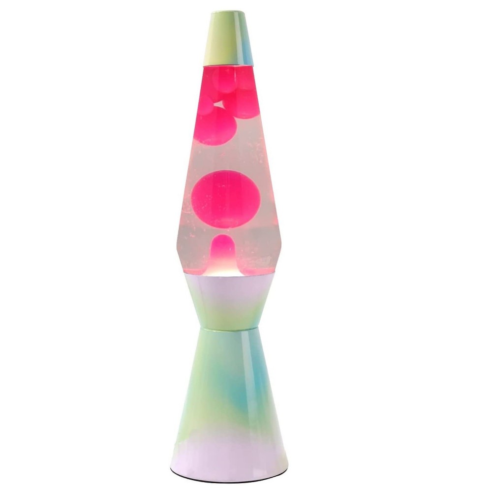 Lampe à lave 40cm XL1779 Raimbow Dream Base Pastel Colours Magma Pink