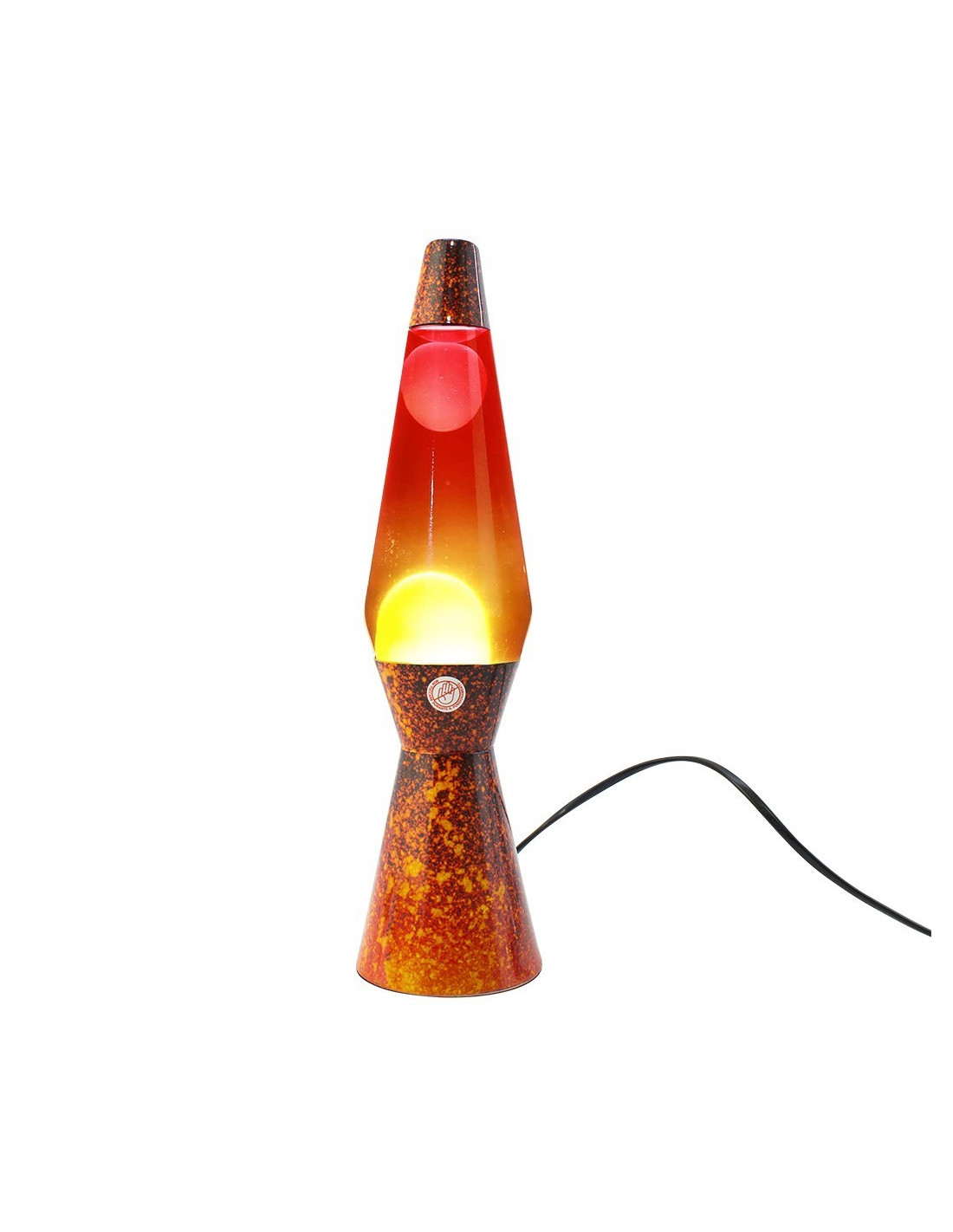 Lampe à lave 40cm XL1781 Base Fantasy Volcano et Magma Rouge Design Moderne