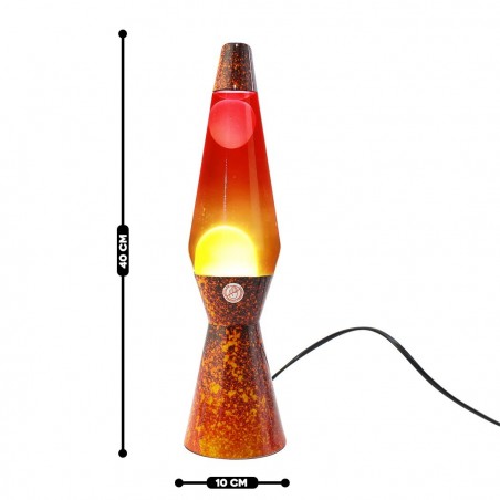 Lampe à lave 40cm XL1781 Base Fantasy Volcano et Magma Rouge Design Moderne