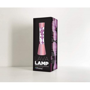 Lampe à lave 30cm XL1761 base polie rose et rose magma... 2