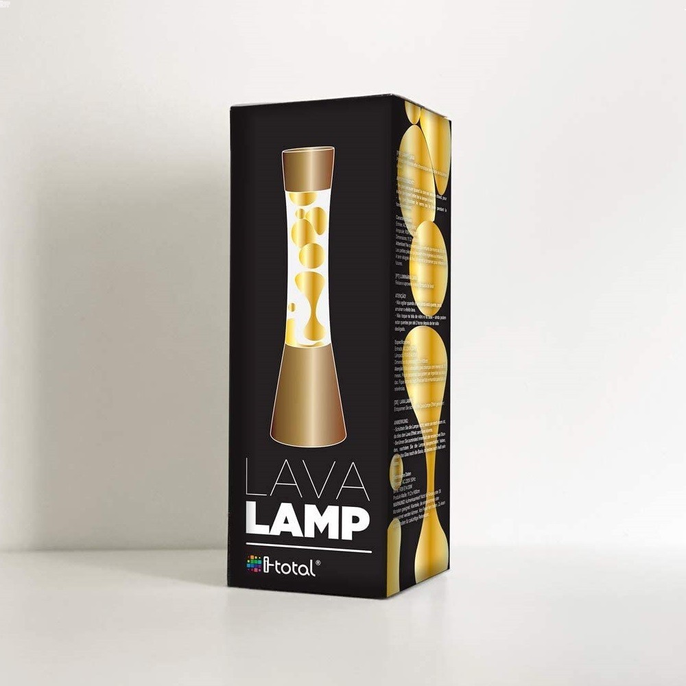 Lampe Lava 30cm XL1762 avec base en bronze et...