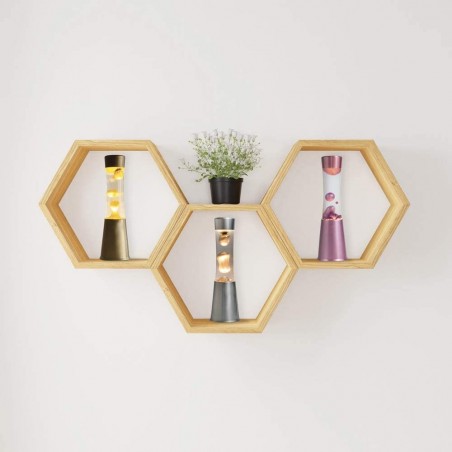 Lampe Lava 30cm XL1762 avec base en bronze et design moderne Magma Gold