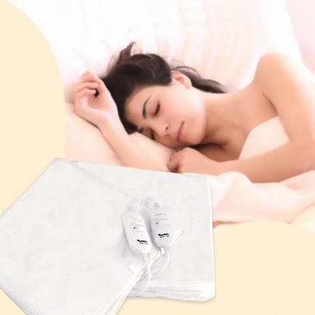 Couverture électrique double modèle Jordan à 2 niveaux 160x140 Cm