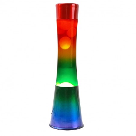 Lampe à lave 40cm XL1782 base Arc-en-ciel et Magma multicolore Modern Design