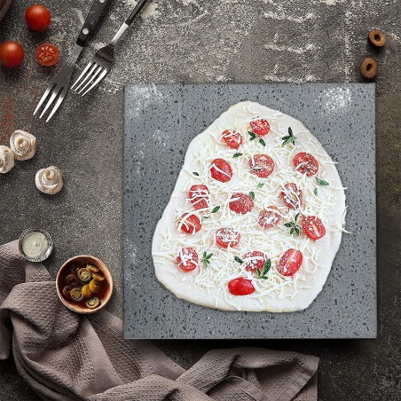Kit de pizza 34x40cm en pierre de lave 100% naturelle qui cuit en 5 minutes
