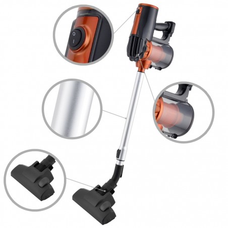 Vacumm Cleaner 2 en 1 aspirateur multicyclone réglable 600W et 3 brosses