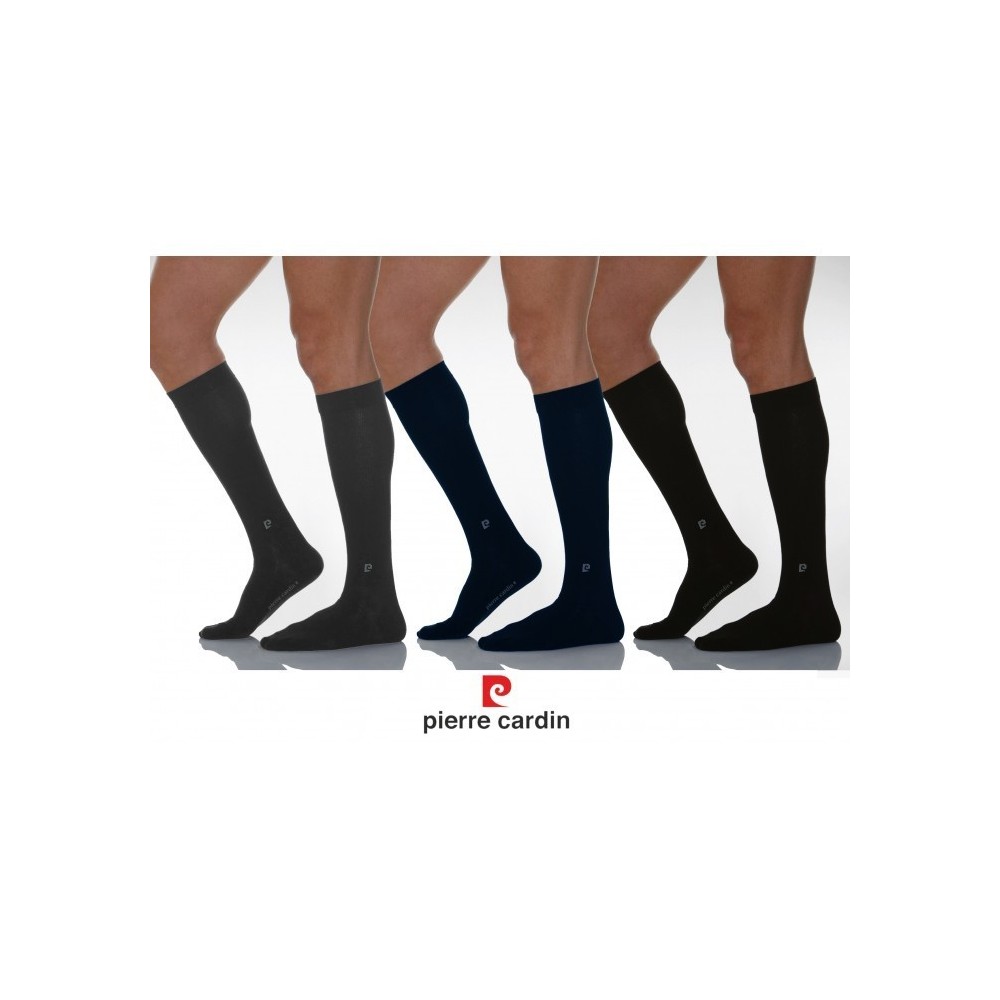 Pack de 3 paires de chaussettes hautes en coton PIERRE CARDIN - homme -Diverses couleurs FRANCESE PC100