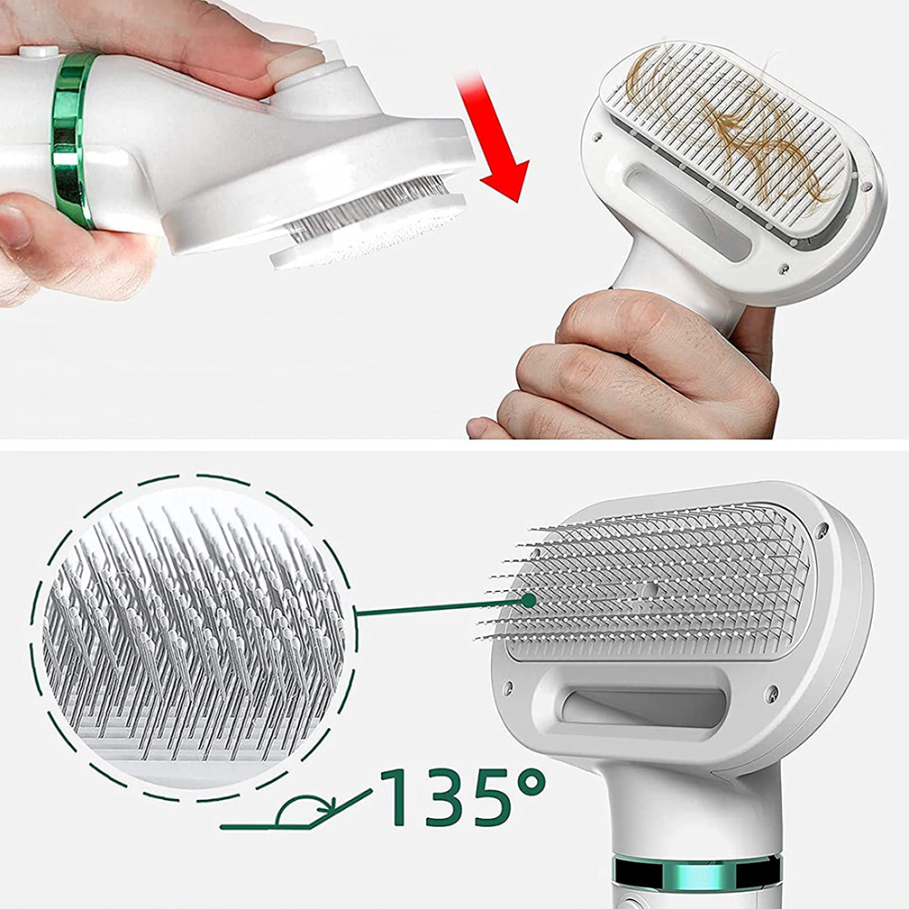 412521 Brosse sèche-cheveux 2en1 ergonomique...