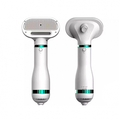 412521 Brosse sèche-cheveux 2en1 ergonomique réglable pour animaux de compagnie