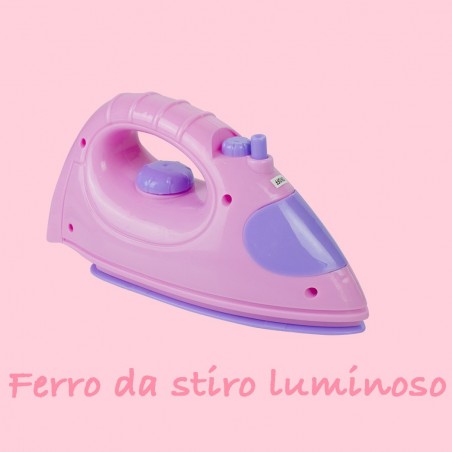 100742 Play and Stira planche à repasser pliante rose avec cadre en métal