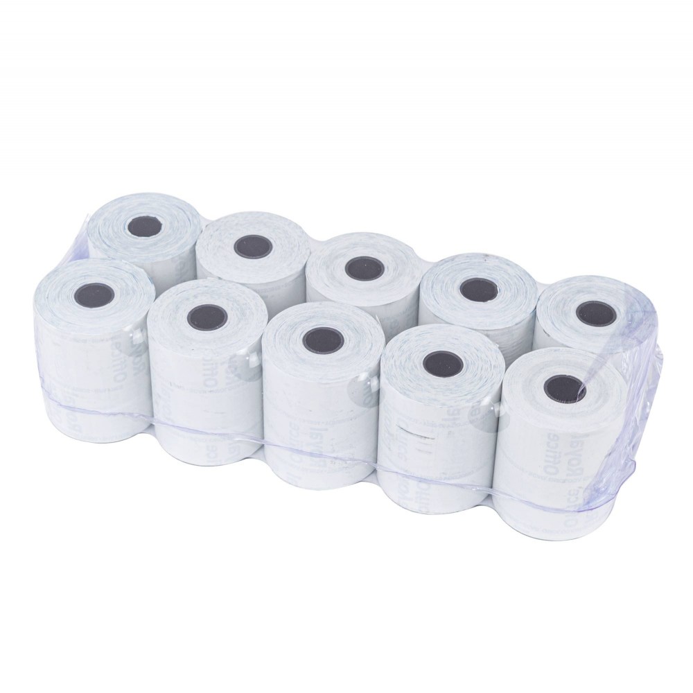 Pack 10 rouleaux papier thermique ONE OFFICE 57mm x 35mt trou 12mm 55gr