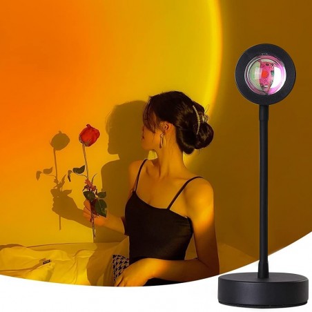 861155 Lampe d'ambiance LED USB rotative SUNSET RED Project Light Wall