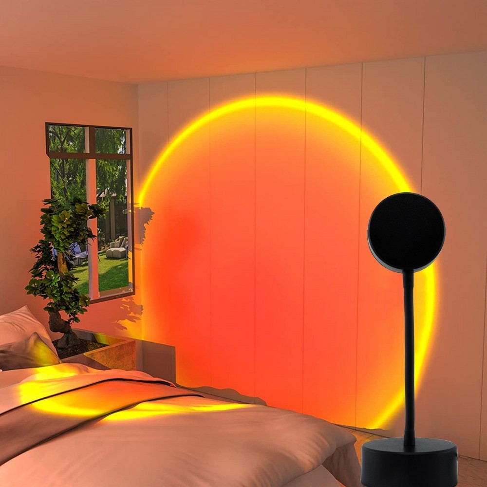 861155 Lampe d'ambiance LED USB rotative SUNSET...