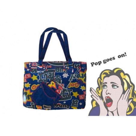 Sac shopping - cabas - bag 38 x 30 x 10 cm mod. MAGAZINE style pop 