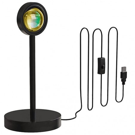 861155 Rotatif USB Atmosphère LED Lampe SUN Effect Projets Applique Murale