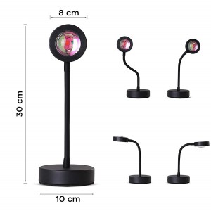 861155 Lampe d'ambiance LED rotative effet coucher de... 2