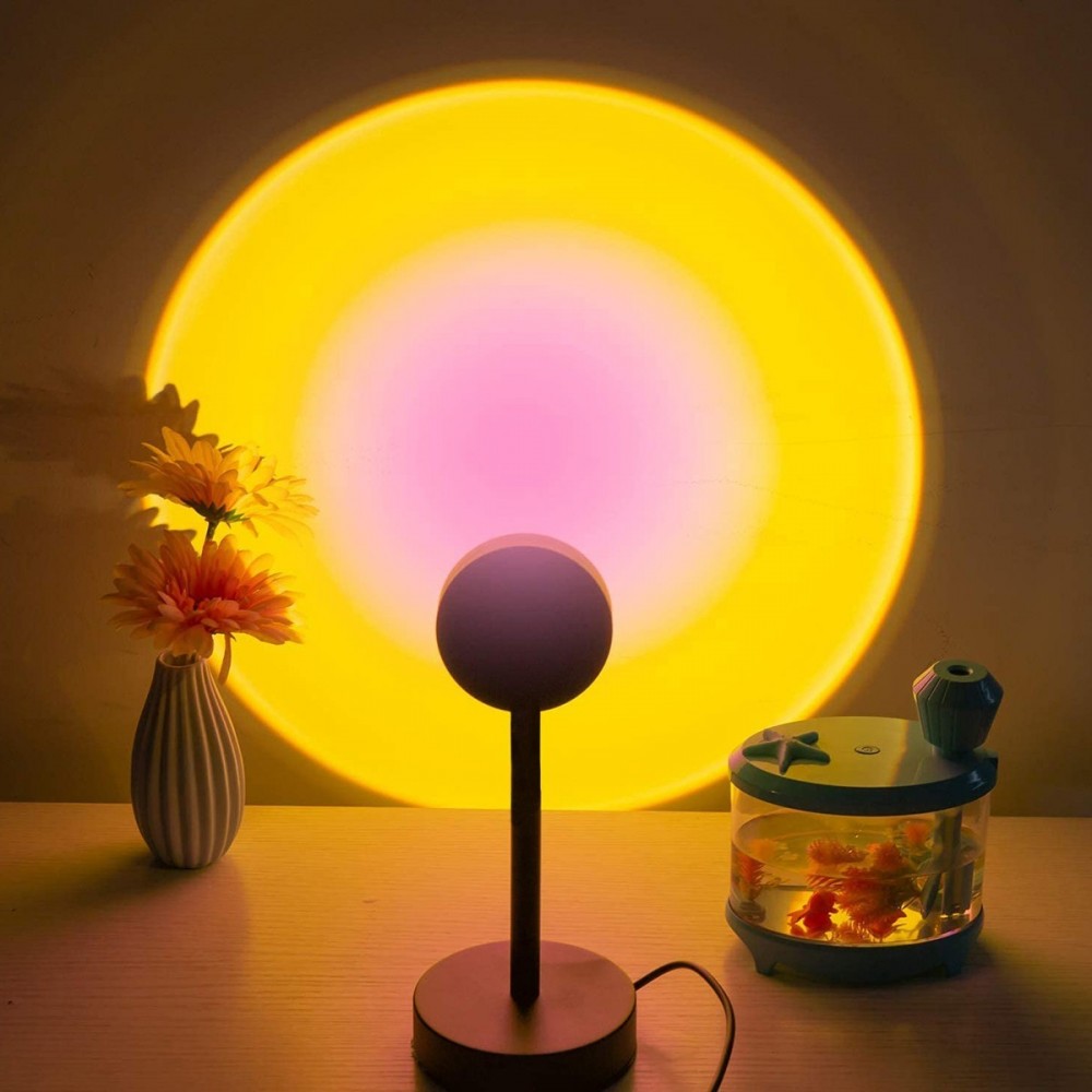 861155 Lampe d'ambiance LED rotative effet...