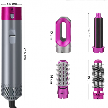 Sèche-cheveux multifonction 5 en 1 Brosse à air chaud de style parfait 1000W