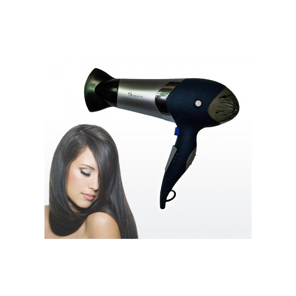 Sèche-cheveux - Phon Surker RCY-26 - 2000 watts avec circulation d'air concentré et froid 