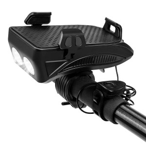 Lampe de poche avec klaxon pour vélo 5W chargement USB et...