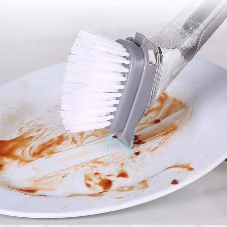 00331 Brosse de lavage avec distributeur de savon éponge pour vaisselle
