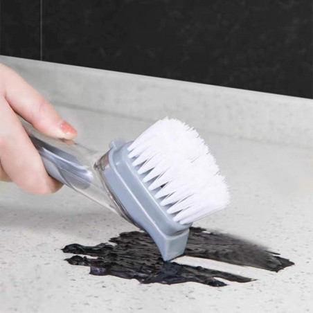 00331 Brosse de lavage avec distributeur de savon éponge pour vaisselle