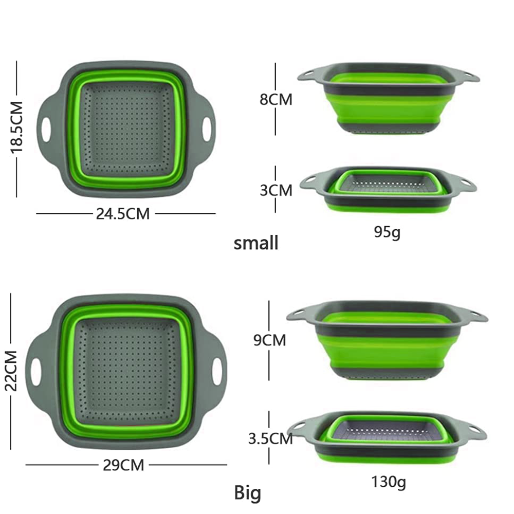 211501 Lot de 2 passoires rectangulaires...