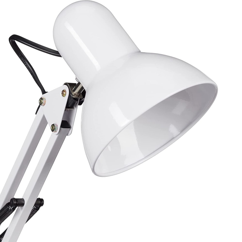 72507 Lampe de bureau métal 2 en 1 avec bras flexible et clip