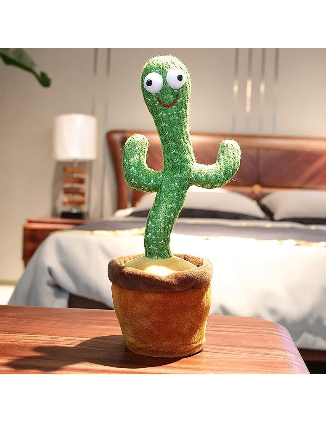 Cactus musical qui répète sons et les voix parle et danse Dancing