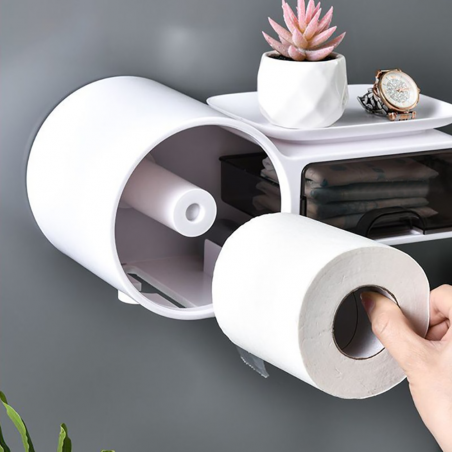 Distributeur papier toilette de mural 30x14x13H Cm