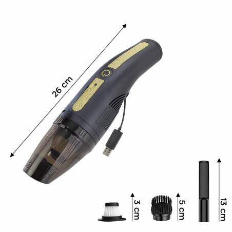 542239 Mini aspirateur de voiture portable avec câble USB Aspirateur à main