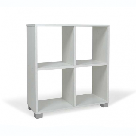 Bibliothèque Étagère En Bois 4 Cubes Art.106 Rangement 63X24X68H Cm