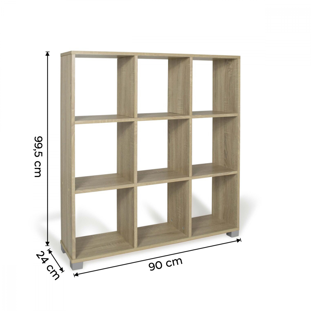 Bibliothèque étagère en bois 9 Cubes Art.109...