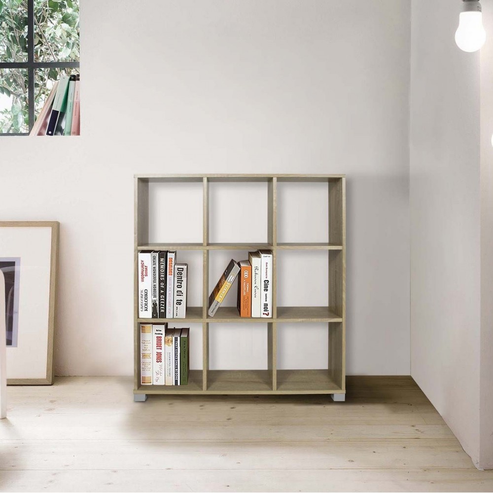 Bibliothèque étagère en bois 9 Cubes Art.109...