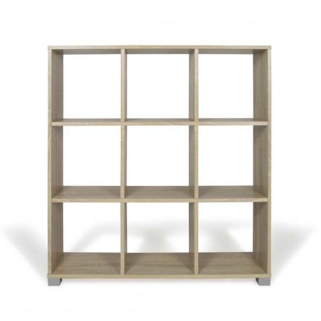 Bibliothèque étagère en bois 9 Cubes Art.109 Stockage 90x24x99,5H Cm