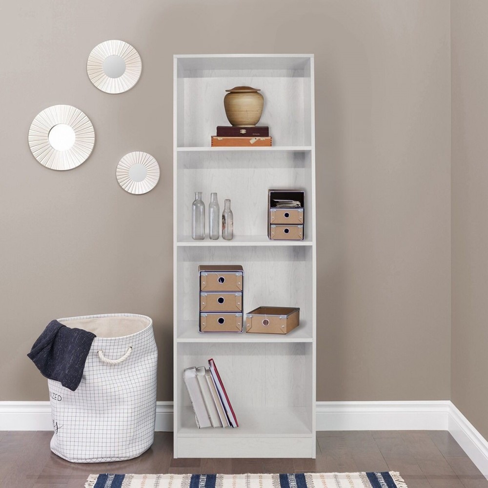 Bibliothèque verticale avec 4 étagères en bois...