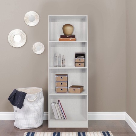 Bibliothèque verticale avec 4 étagères en bois Art.112 60x24x170H