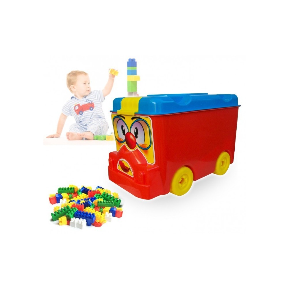 Set de 64 pièces - coffre coloré en forme de camion - Briques empilables - Lego 114497