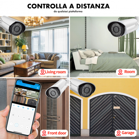 APP Surveillance DVR NVR CVI TVI HVR AHD 4CH 4 Caméras H.264
