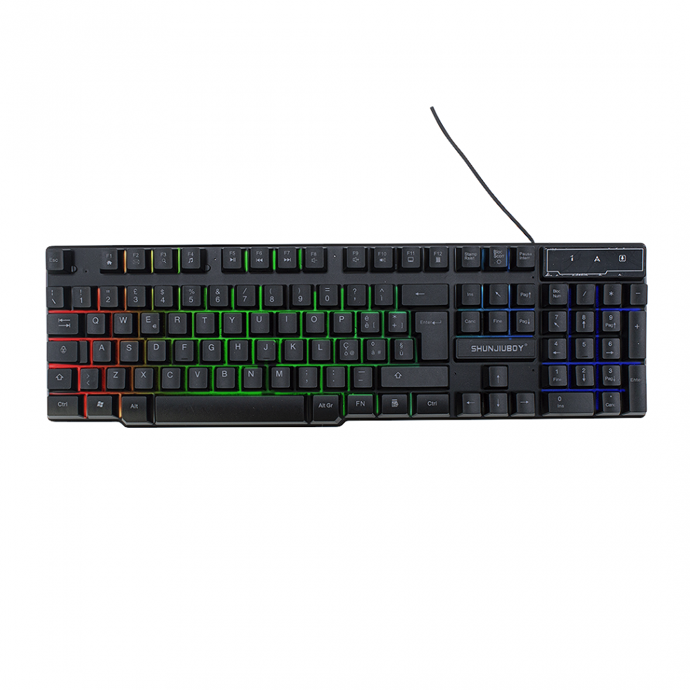 666446 Clavier de jeu 4 en 1 avec éclairage...